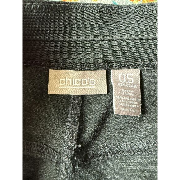 Chico's Stretchy Comfort Work Casual Office Elastic Waist Pull On Ponte Pant S/6 - Picture 3 of 4